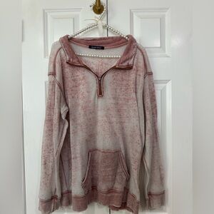 Rusty pink Ocean Drive 3/4 zip up